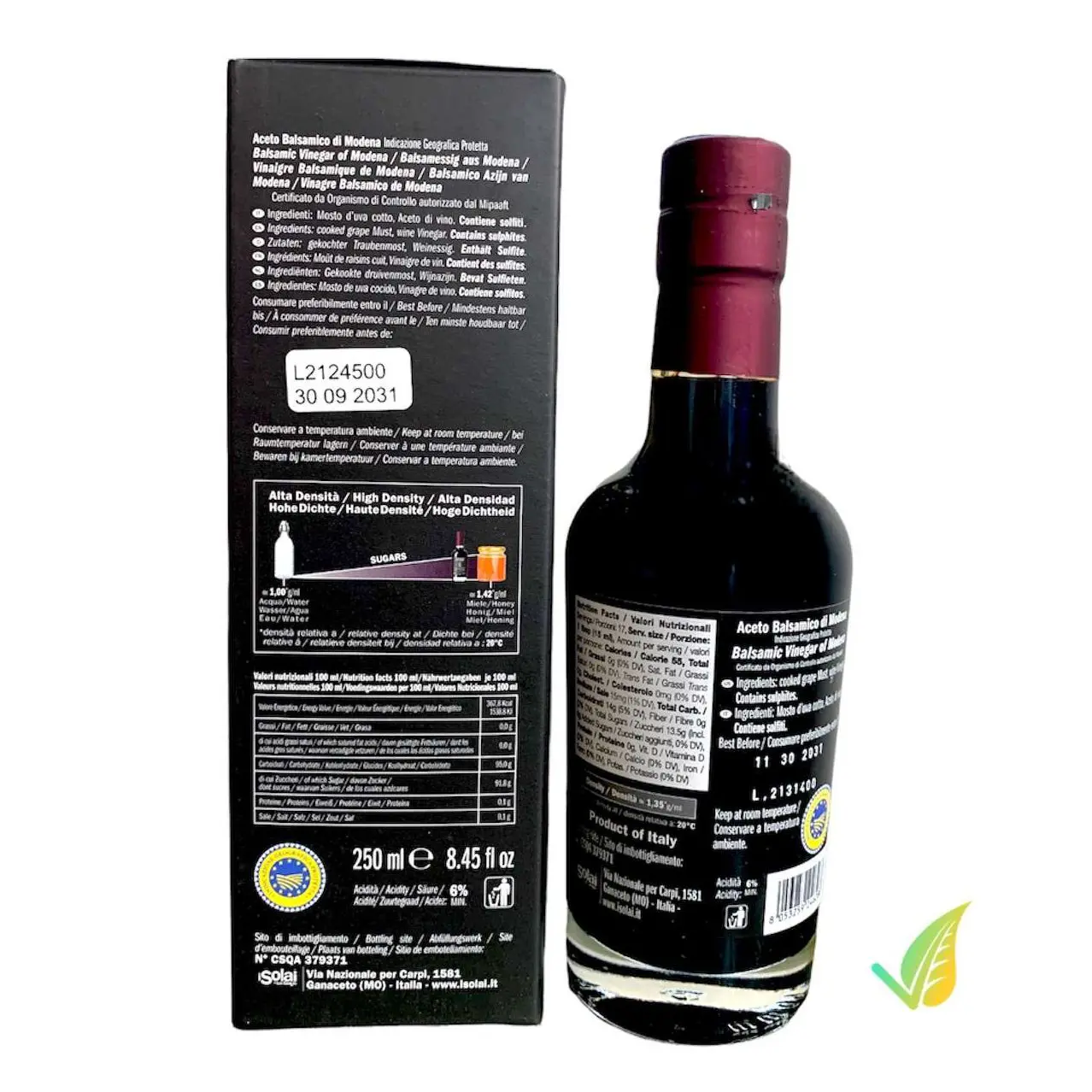 Aceto Balsamico di Modena Monovitigno IGP 250ml - immagine 2